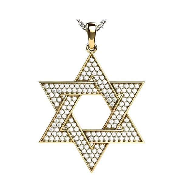 14K Gold Star of David Necklace - Yoel Saadya - JLuxury