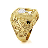 18k Gold Diamond Jerusalem Ring - Yoel Saadya - JLuxury