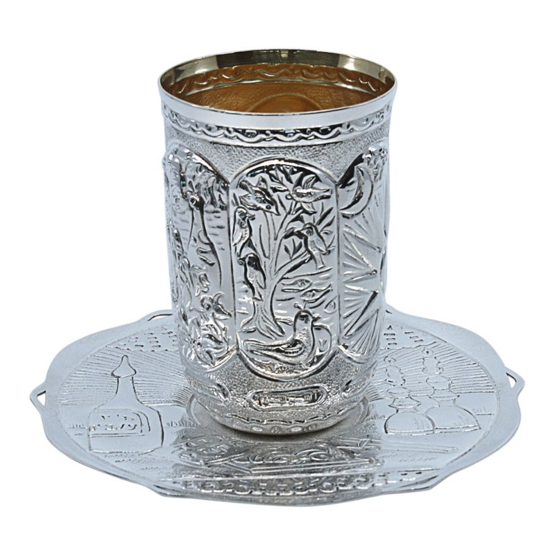 DAYS OF CREATION STERLING SILVER KIDDUSH CUP - Zion Hadad - JLuxury