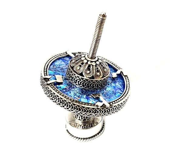 Filigree Roman Glass Dreidel - Yoel Saadya - JLuxury