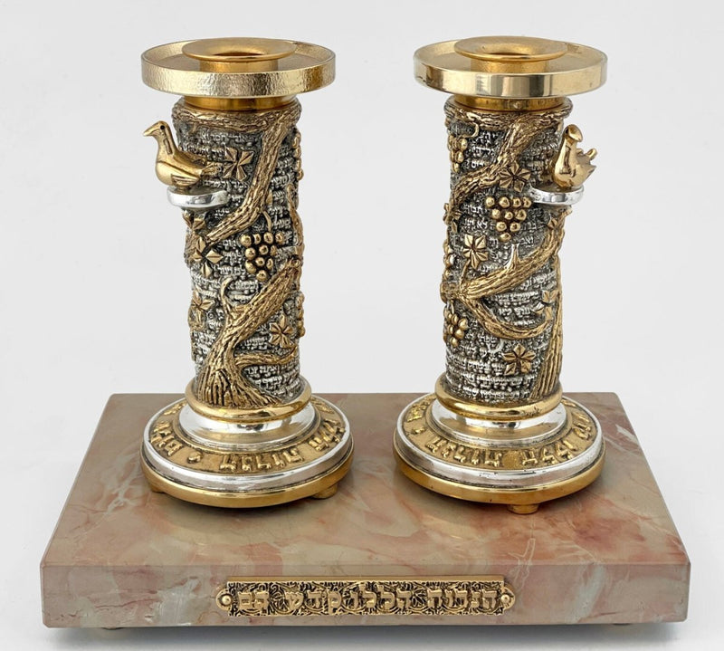 Grape Shabbat Candlesticks - Frank Meisler - JLuxury