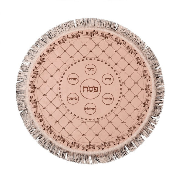 Italian Leather Seder Plate Matzah Cover - David Roytman - JLuxury