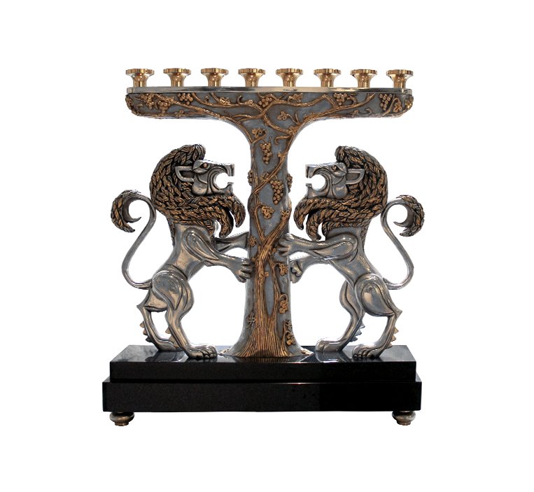 Lion Menorah - Frank Meisler - JLuxury