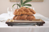 Mahogany Raised Challah Board - Itzhak Luvaton - JLuxury