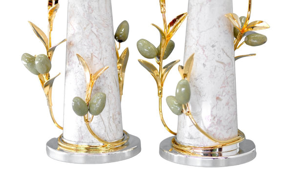 Olive and Stone Shabbat Candlesticks - Itzhak Luvaton - JLuxury