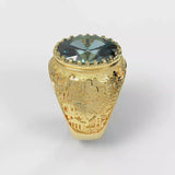 14k Gold Jerusalem Gemstone Ring