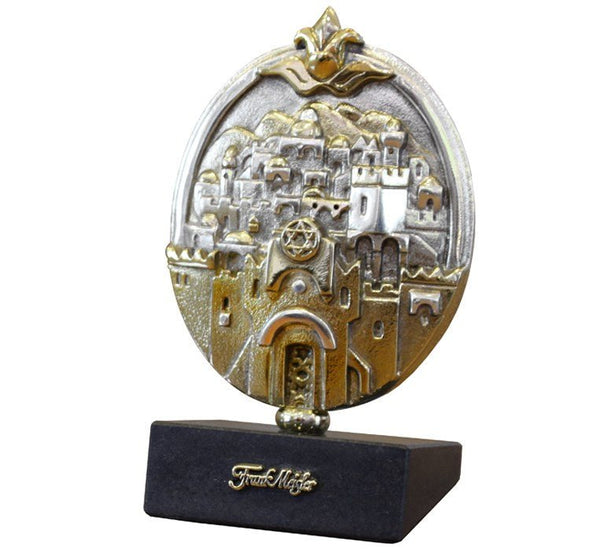 SMALL JERUSALEM MEDALLION - Frank Meisler - JLuxury