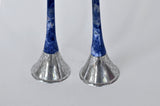 Tall Blue Stone Candlesticks - Itzhak Luvaton - JLuxury