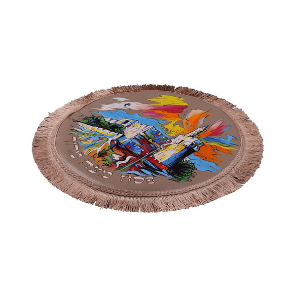 “Tower of David” Art Collection Seder Plate Matzah Cover - David Roytman - JLuxury