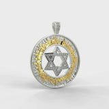 14k Gold Jerusalem Pendant Star of David